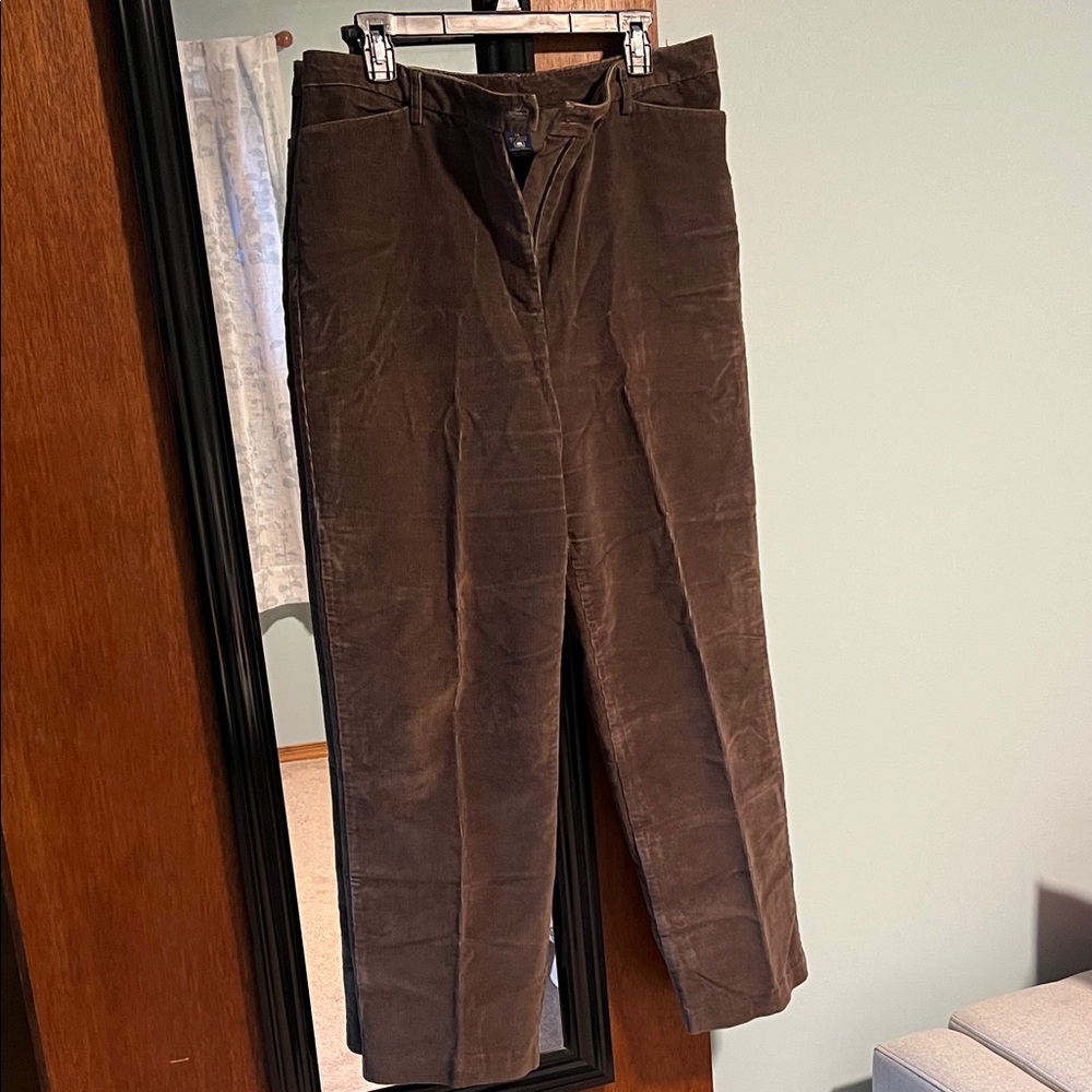 Charter Club Brown Corduroy Straight Leg Pants size 14